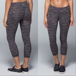 Lululemon Wunder Under Crop Space Dye Leggings 4